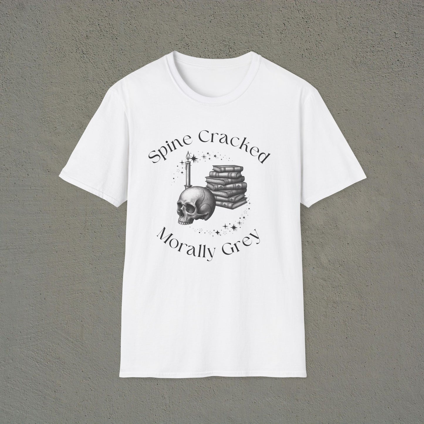 Spine Cracked, Morally Grey Graphic Tee
