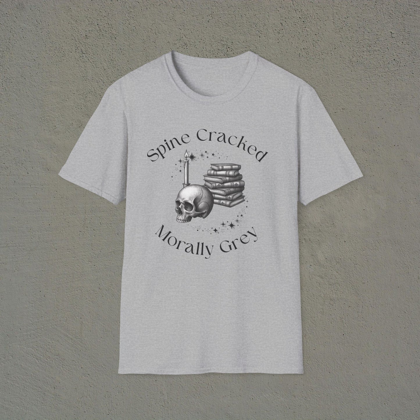 Spine Cracked, Morally Grey Graphic Tee