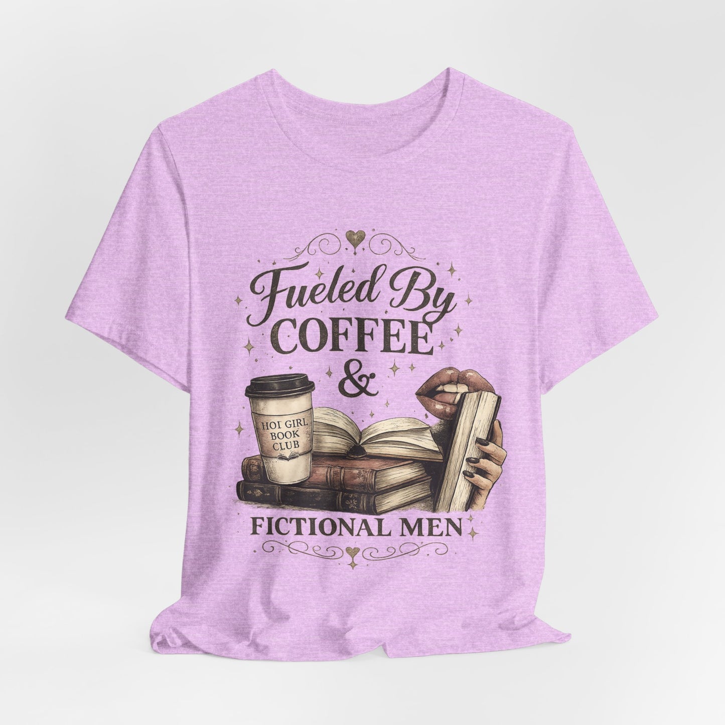Coffee & Fictional Men Tee — Fueled By Coffee Book Lover Shirt