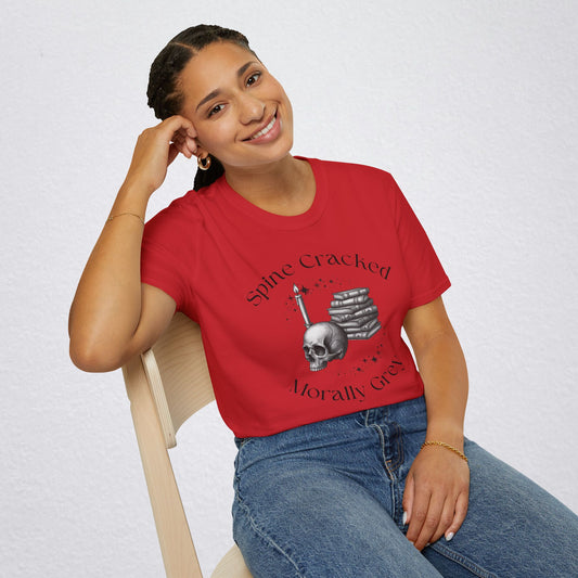Spine Cracked, Morally Grey Graphic Tee