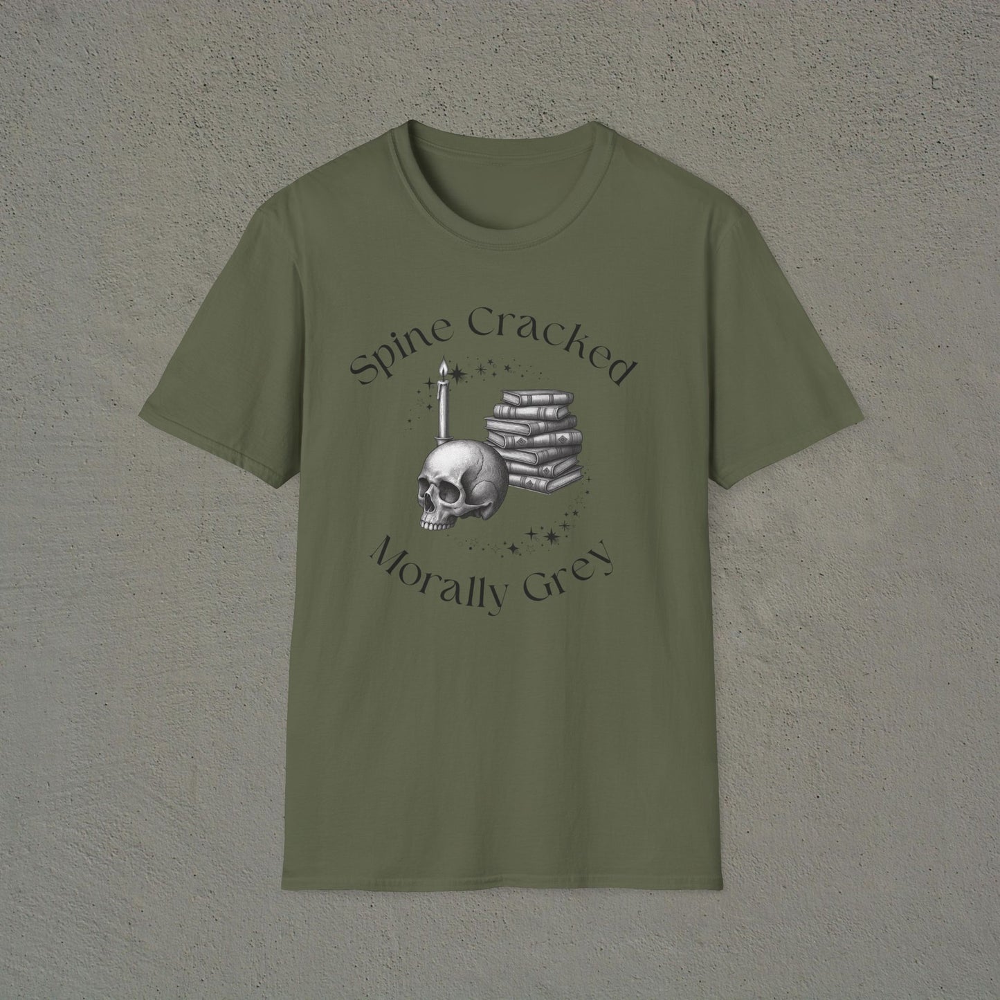 Spine Cracked, Morally Grey Graphic Tee