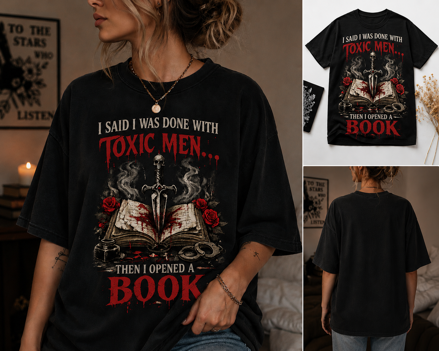 Toxic Men Made Me Read Again Graphic Tee